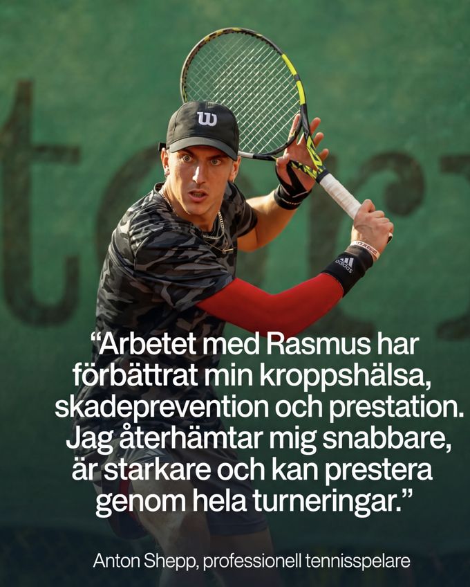 Anton Shepp, professionell tennisspelare: ”Jag återhämtar mig snabbare, är starkare och kan prestera genom hela turneringar.”